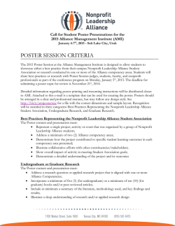 For Immediate Release - Nonprofit Leadership Alliance