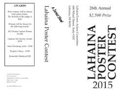 Lahaina Poster Contest