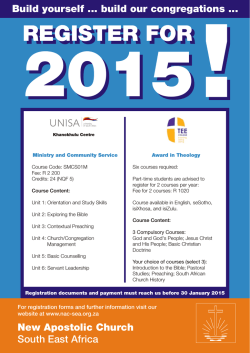 Poster 2015 - New Apostolic Church