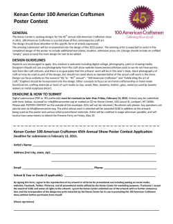 Kenan Center 100 American Craftsmen Poster Contest