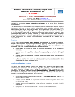 Colloquium/SpringSim 2015