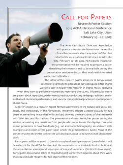 Research Poster Sessions Information
