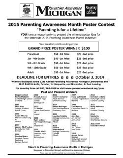 2015 Parenting Awareness Month Poster Contest &ldquo;Parenting is for a