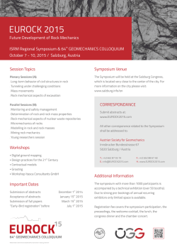 EUROCK 2015 | Symposium poster