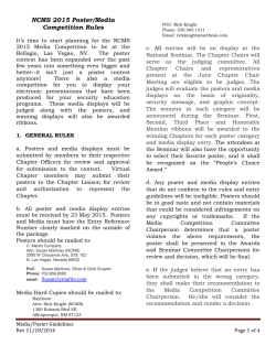 NCMS 2015 Poster/Media Competition Rules