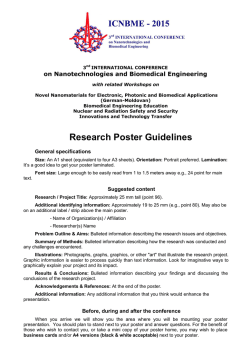 Poster Guidelines - icnbme-2015