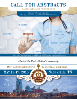 2015 Abstract Submission Guidelines
