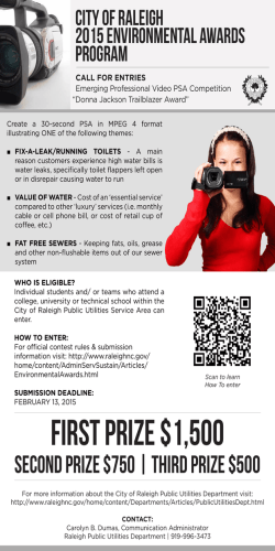 2015 Public Utilities Video PSA Competition Poster