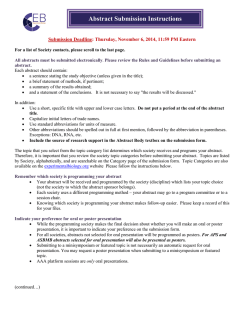 EB 2015 Abstract Submission Instructions