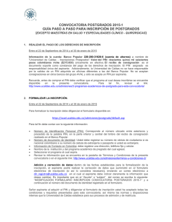 documento gu&iacute;a para la convocatoria 2015