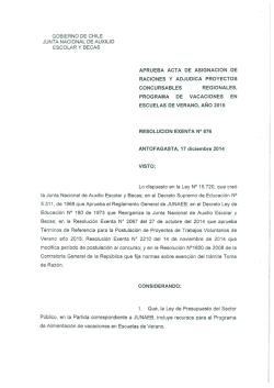 Adjudica Vacaciones en Escuelas, verano 2015, Antofagasta