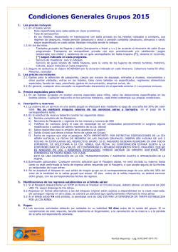 Condiciones Generales Grupos 2015
