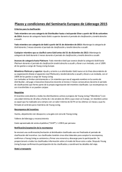 Plazos y condiciones del Seminario Europeo de Liderazgo 2015
