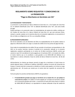 REGLAMENTO SOBRE REQUISITOS Y