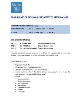 condiciones de reserva