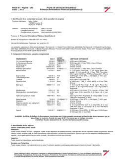 MSDS # 4 - P&aacute;gina 1 of 5 enero 1, 2015 FICHA DE DATOS DE