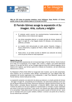 El Fern&aacute;n G&oacute;mez acoge la exposici&oacute;n A Su Imagen. Arte, cultura y