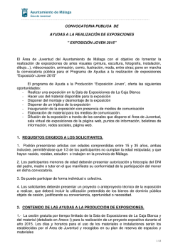AYUDAS PRODUCCI&Oacute;N 2015. EXPOSICI&Oacute;N
