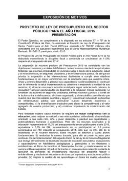 Exposici&oacute;n de motivos - Ministerio de Econom&iacute;a y Finanzas