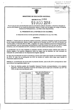 DECRETO No.15 6 6 - Ministerio de Educaci&oacute;n Nacional