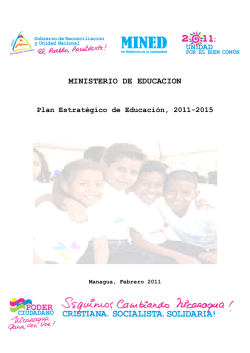 Plan estrat&eacute;gico de Educaci&oacute;n 2011-15
