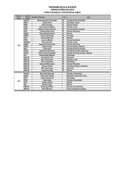Convocatoria 2014-2015 - Asociaci&oacute;n de Universidades Grupo