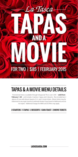 View Menu - La Tasca