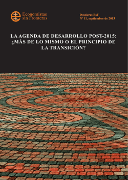la agenda de desarrollo post-2015