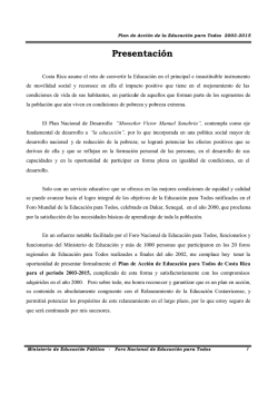 Plan de Acci&oacute;n de la Educaci&oacute;n para Todos 2003-2015