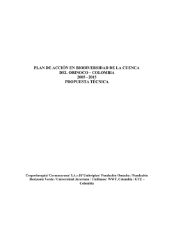 Plan de Acci&oacute;n en Biodiversidad de la Cuenca del Orinoco