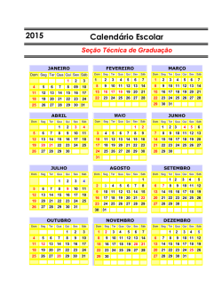 2015 Calend&aacute;rio Escolar - Faculdade de Ci&ecirc;ncias e Letras