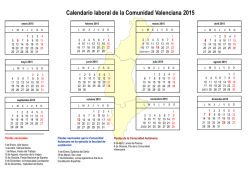 Calendario laboral 2015
