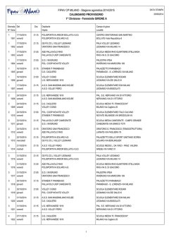 FIPAV CP MILANO - Stagione agonistica 2014