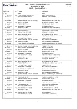FIPAV CP MILANO - Stagione agonistica 2014/2015