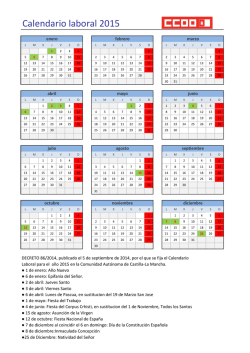 Calendario laboral 2015