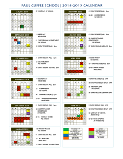 PAUL CUFFEE SCHOOL | 2014