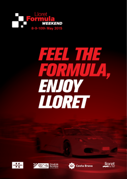 8-9-10th May 2015 - F1 Packs COSTA Barcelona