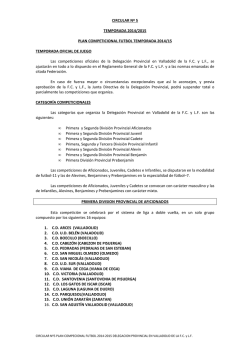 (Circular n&ordm; 5 Plan Competicional F&uacute;tbol 2014-2015)