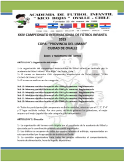 xxiv campeonato internacional de f&uacute;tbol infantil 2015