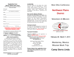 Download registration information for Mission Work Trip