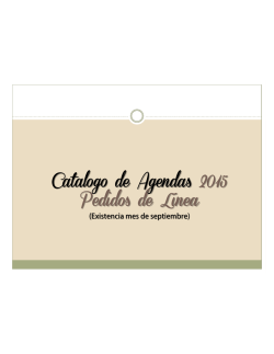 Catalogo de Agendas 2015 Pedidos de L&iacute;nea