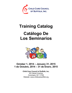 Education Opportunities Catalog Oct 2014-Jan 2015