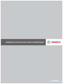 ARGENTINA CAT&Aacute;LOGO DE FILTROS AUTOMOTRICES 2014-2015