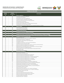 Cat&aacute;logo por Entes - Secretar&iacute;a de Finanzas y Administraci&oacute;n