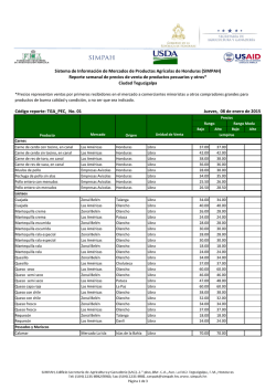 1.7. Reporte semanal de precios de productos pecuarios