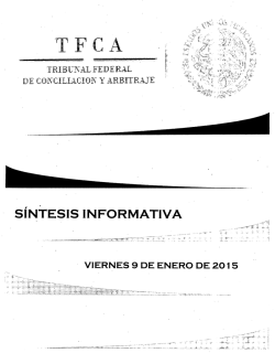 SINTESIS INFORMATIVA - Tribunal Federal de Conciliaci&oacute;n y
