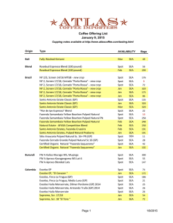 Offer List - 2014.xlsx - Atlas Coffee Importers