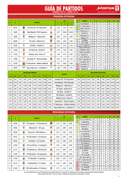 PRIMERA DIVISI&Oacute;N SEGUNDA DIVISI&Oacute;N - Sportium