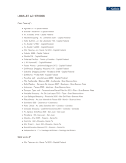 LOCALES ADHERIDOS - Banco Galicia