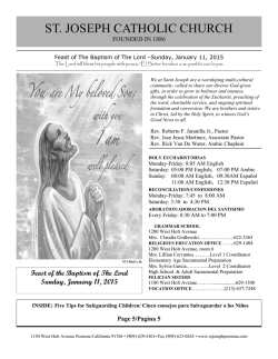 ST. JOSEPH CATHOLIC CHURCH - E-churchbulletins.com